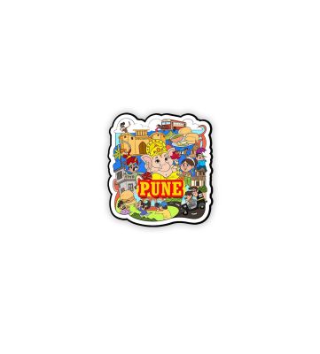 Pune Indian State Wooden Fridge Magnet Sticker Almirah, Refrigerator, Home & Kitchen Door Travel Souvenir & Gift Items Magnet